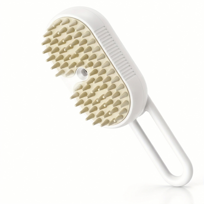 Brosse Nuage coloris Blanc, brosse à brume anti-poils pour chat