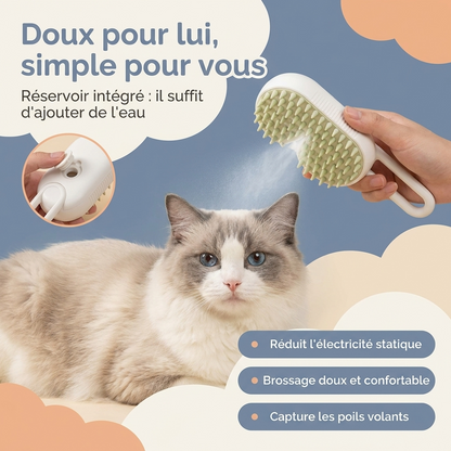 Picots souples de la Brosse Nuage, doux pour le chat